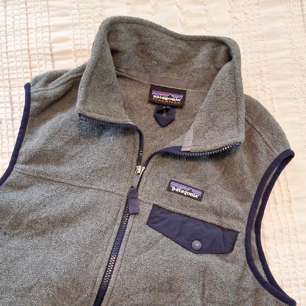 Patagonia Gray and Navy Vest
